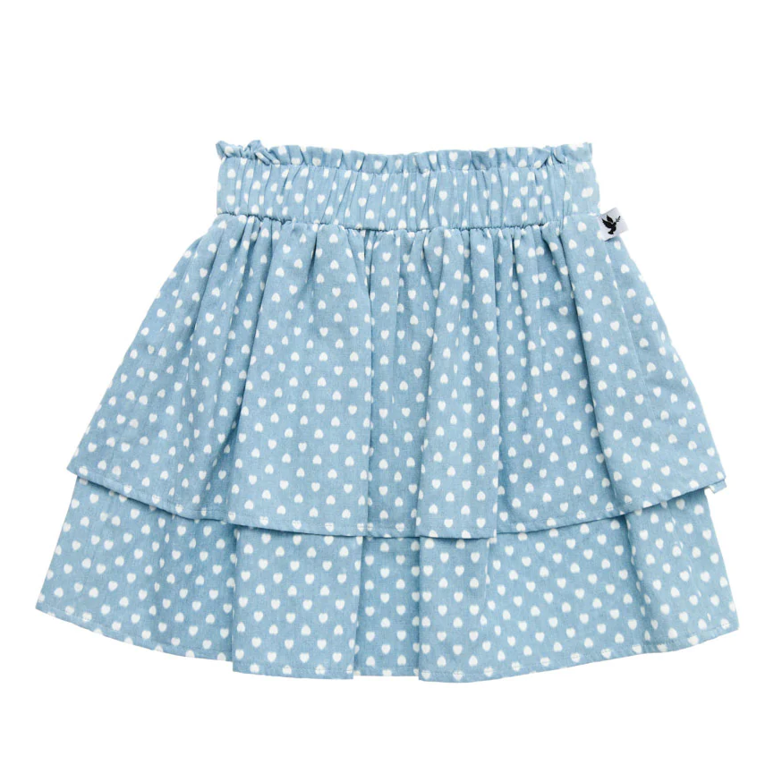 US stockist of Radicool Kids Hearts Chambray Rara Skirt