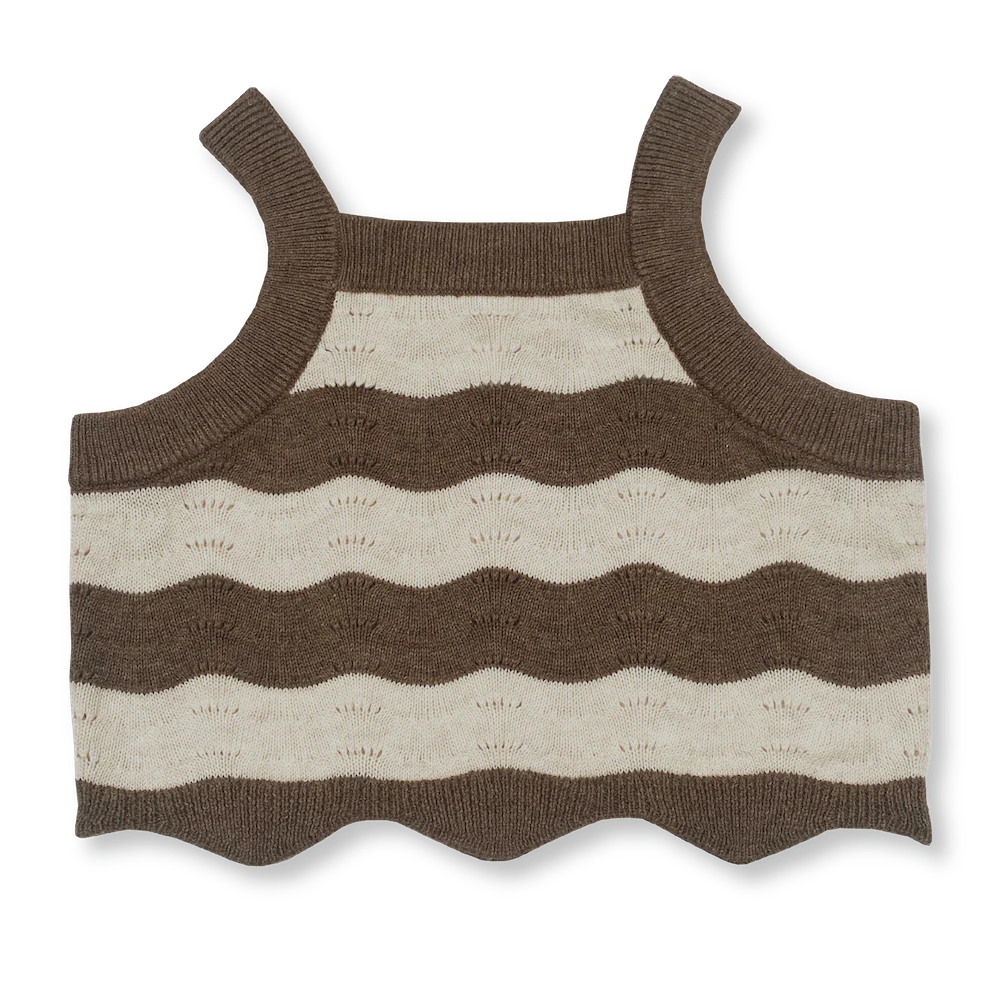 US stockist of Grown Clothing's Mud/Coconut Knit Top