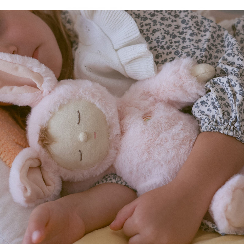 US stockist of Olli Ella's Pink Bunny Moppet Lullaby Cozy Dinkum
