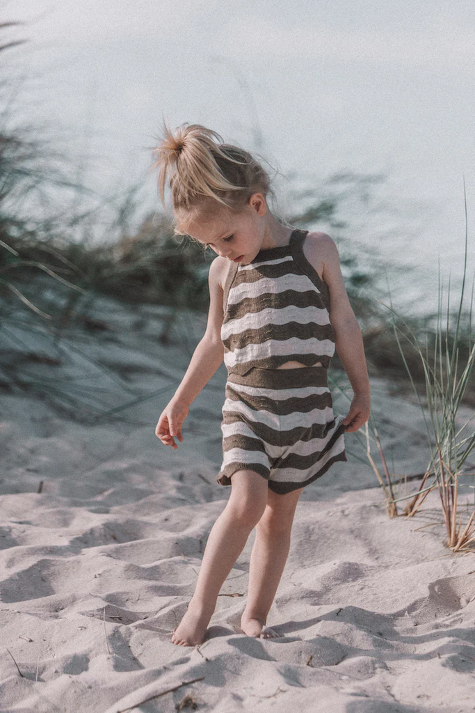 US stockist of Grown Clothing's Mud/Coconut Knit Top