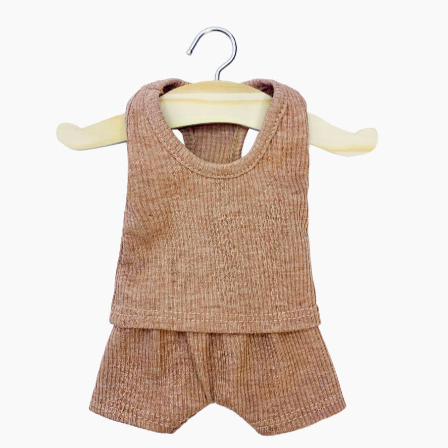 US stockist of Minikane's Heathered Caramel Boy Doll Underwear Set