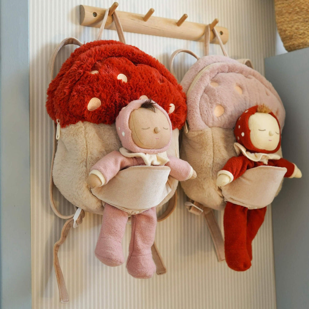 US stockist of Olli Ella's Pink Mushroom Hopalong Backpack