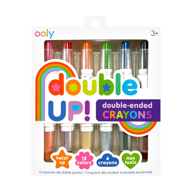 US stockist of Ooly's set of 6 Double Up!  Double Ended Crayons