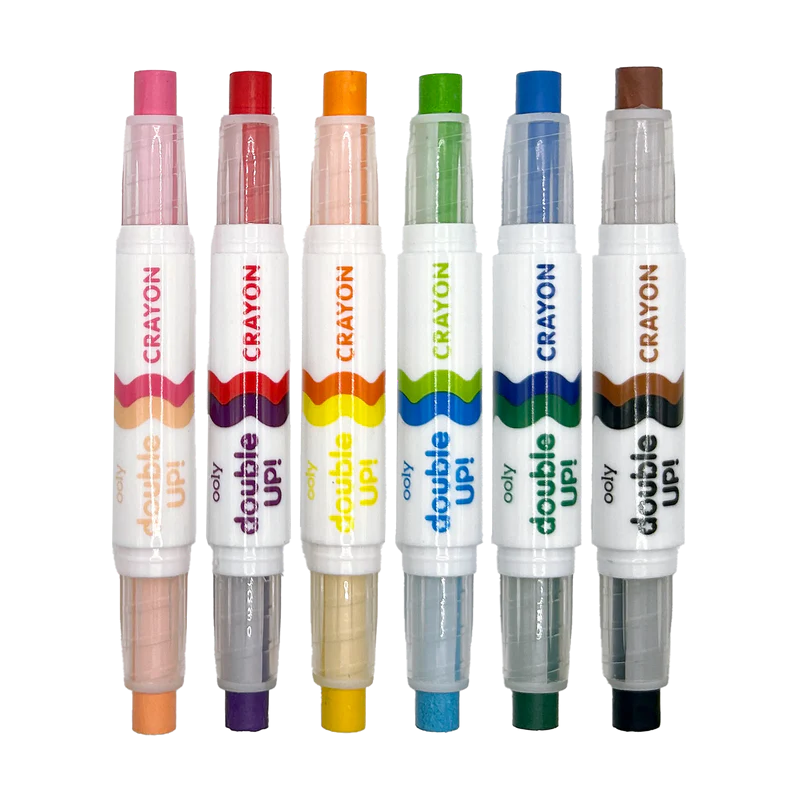 US stockist of Ooly's set of 6 Double Up!  Double Ended Crayons