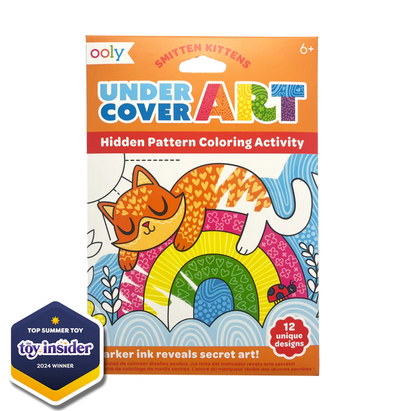 US stockist of Ooly's Undercover Art Hidden Pattern Coloring Activity Art Cards - Smitten Kittens
