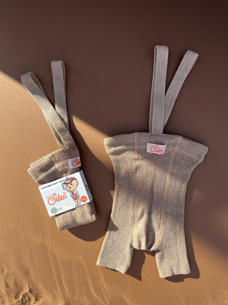US stockist of Silly Silas' Shorty Tights in Peanut Blend