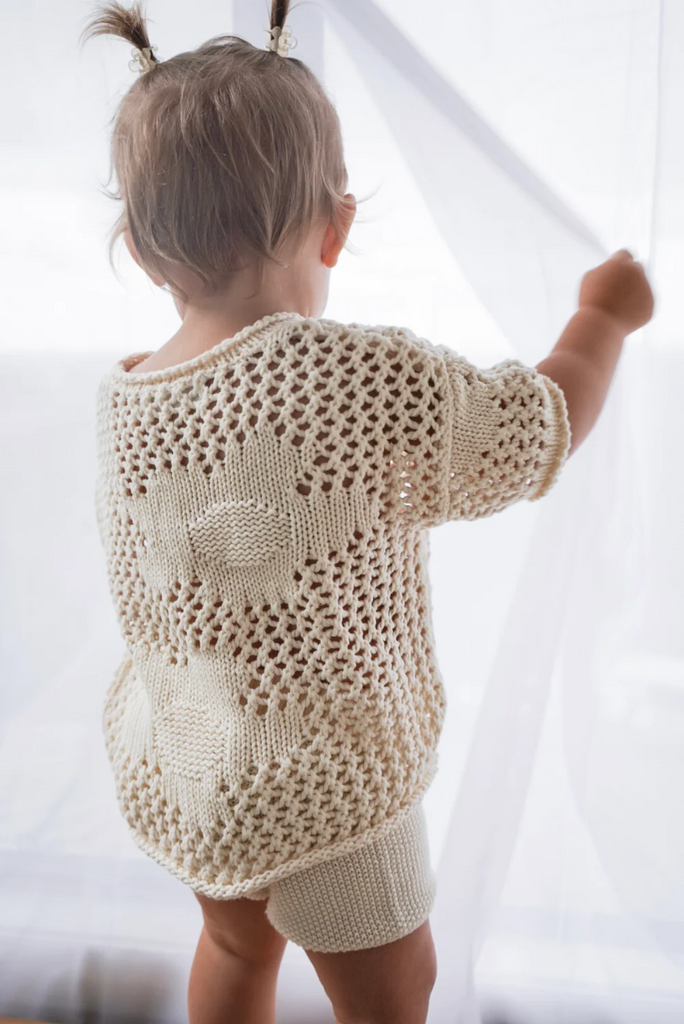 US stockist of Belle & Sun's Natural Crochet Shorts
