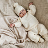 US stockist of Belle & Sun's gender neutral Linear Knit Pants in Natural White