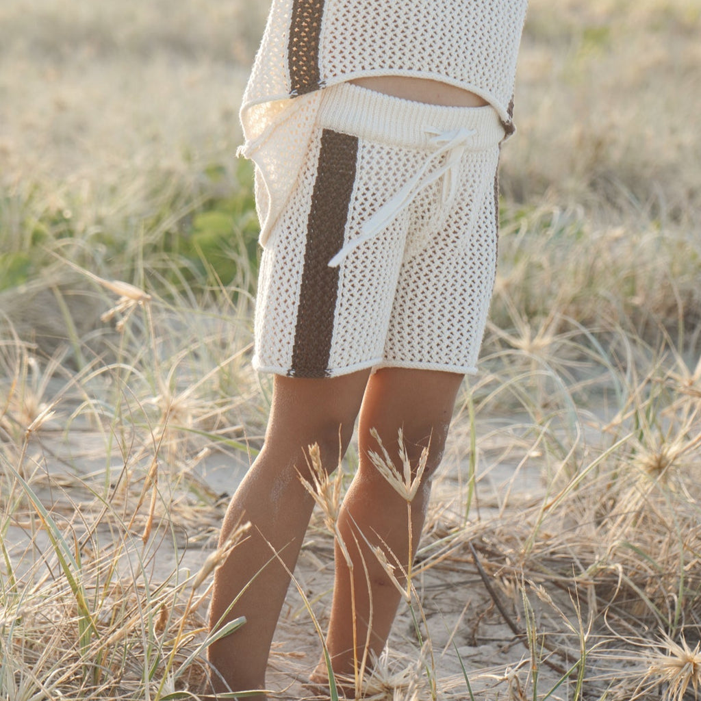 US stockist of Belle  & Sun's Coconut Crochet Shorts