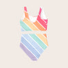 US stockist of Saint Ida's Playa del Rey Rainbow Two Piece Tank Swimsuit