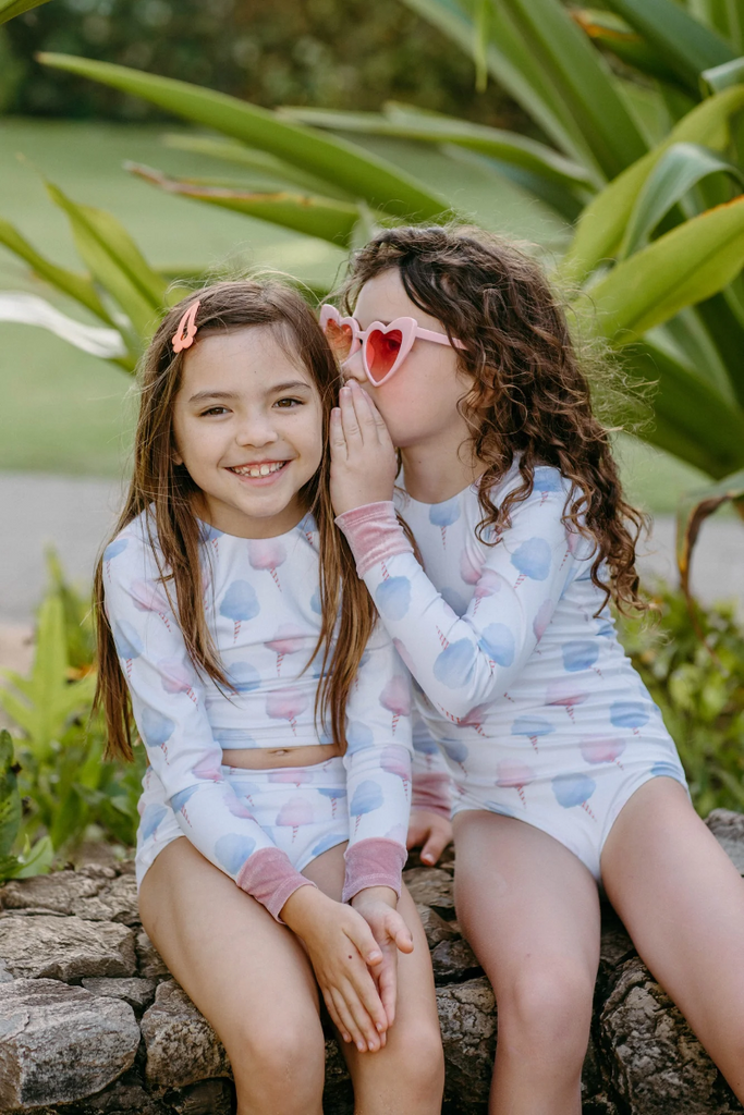 US stockist of Saint Ida's Cotton Candy One Piece long sleeve swimsuit