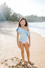 US stockist of Saint Ida's West Coast Rainbow One Shoulder Ruffle Swimsuit