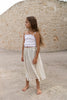 US stockist of Illoura the Label's White Shirred Crop Top