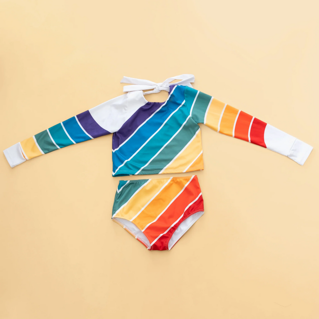US stockist of Saint Ida's Forever Summer Rainbow  two piece swimsuit