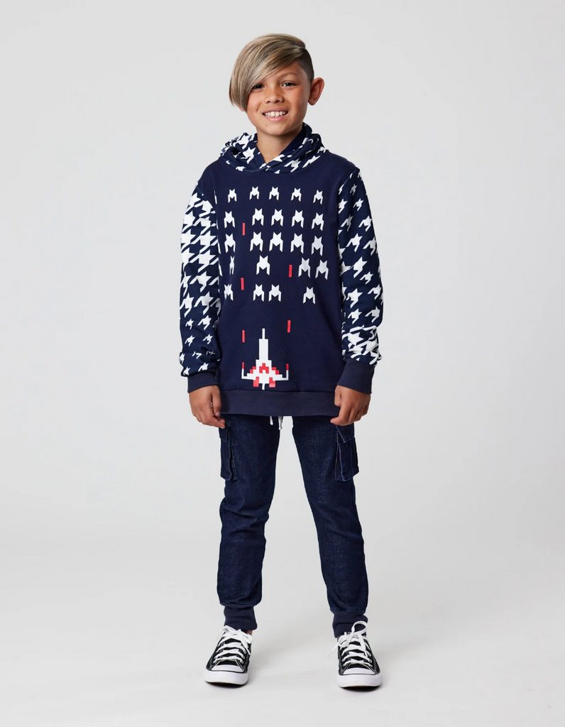 US stockist of Radicool Kids Space Invader Hooded Sweatshirt