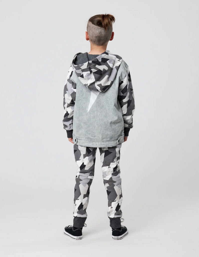 US stockist of Radicool Kids Geometric Camo River Panel Pant