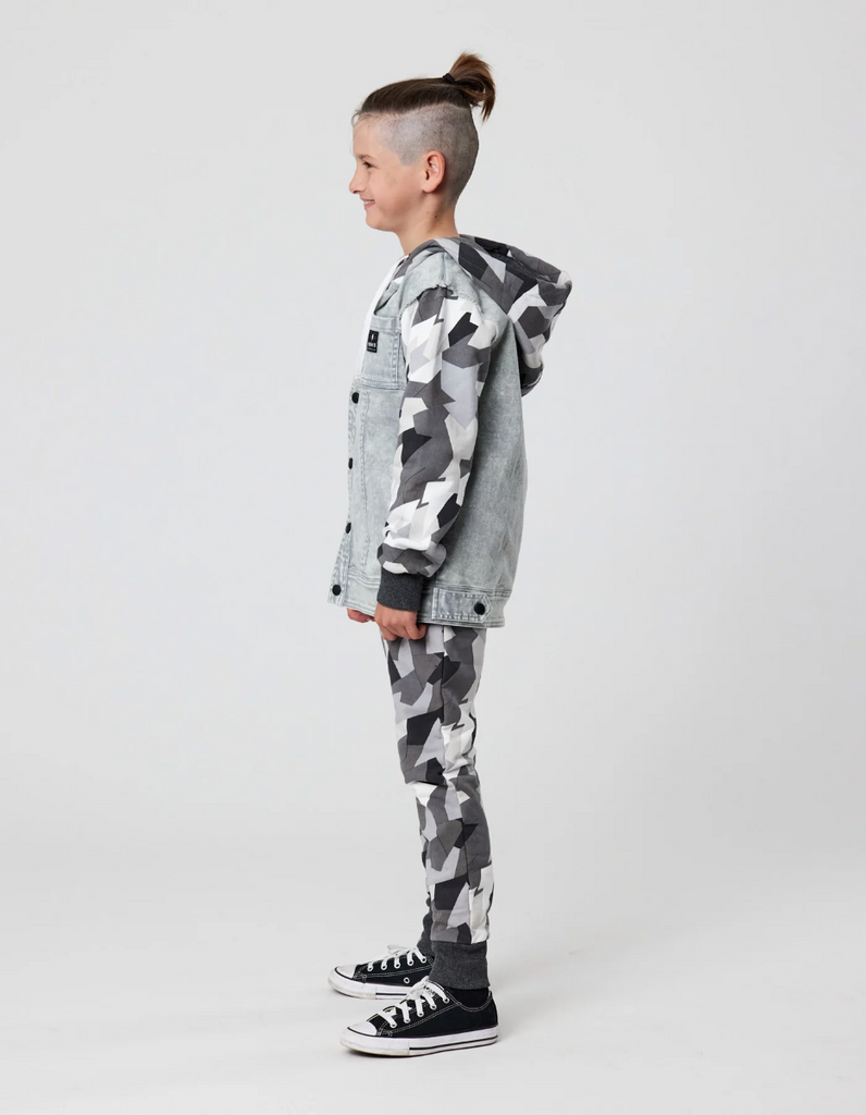 US stockist of Radicool Kids Geometric Camo River Panel Pant