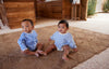 US stockist of Grown Clothing's Knitted Aqua Scallop Romper