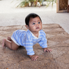 US stockist of Grown Clothing's organic Marine/Milk Stripe Romper