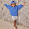 US stockist of Grown Clothing's organic textured rib sweater in Marine