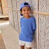 US stockist of Grown Clothing's organic textured rib sweater in Marine
