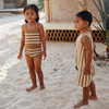 US stockist of Grown Clothing's Striped Cedar Linen Playsuit