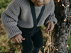 US stockist of Silly Silas' Granny Teddy Footless Tights in Dark Grey Blend
