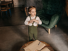 US stockist of Silly Silas' Granny Teddy Footed Tights in Olive