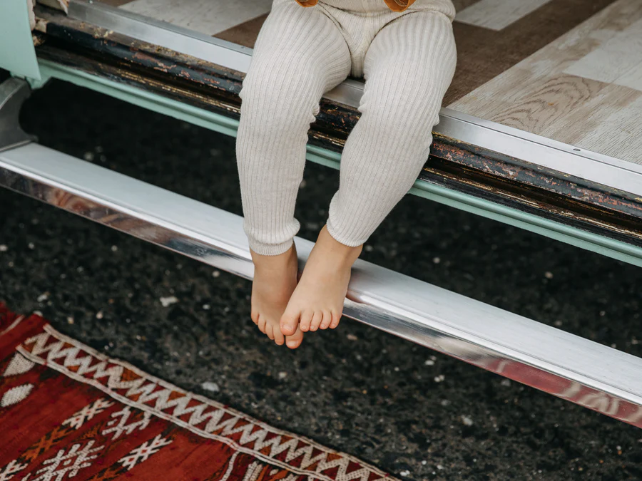 US stockist of Silly Silas' Hippy Footless Cotton Tights in Cream Blend