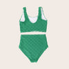 US stockist of Saint Ida's Hamptons Terry Check Two Piece tank Swimsuit