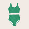 US stockist of Saint Ida's Hamptons Terry Check Two Piece tank Swimsuit