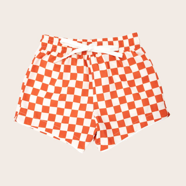 US stockist of Saint Ida's Naples Checkered Swim Shorts