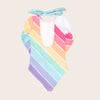 US stockist of Saint Ida's Playa del Rey Rainbow long sleeve one piece swimsuit