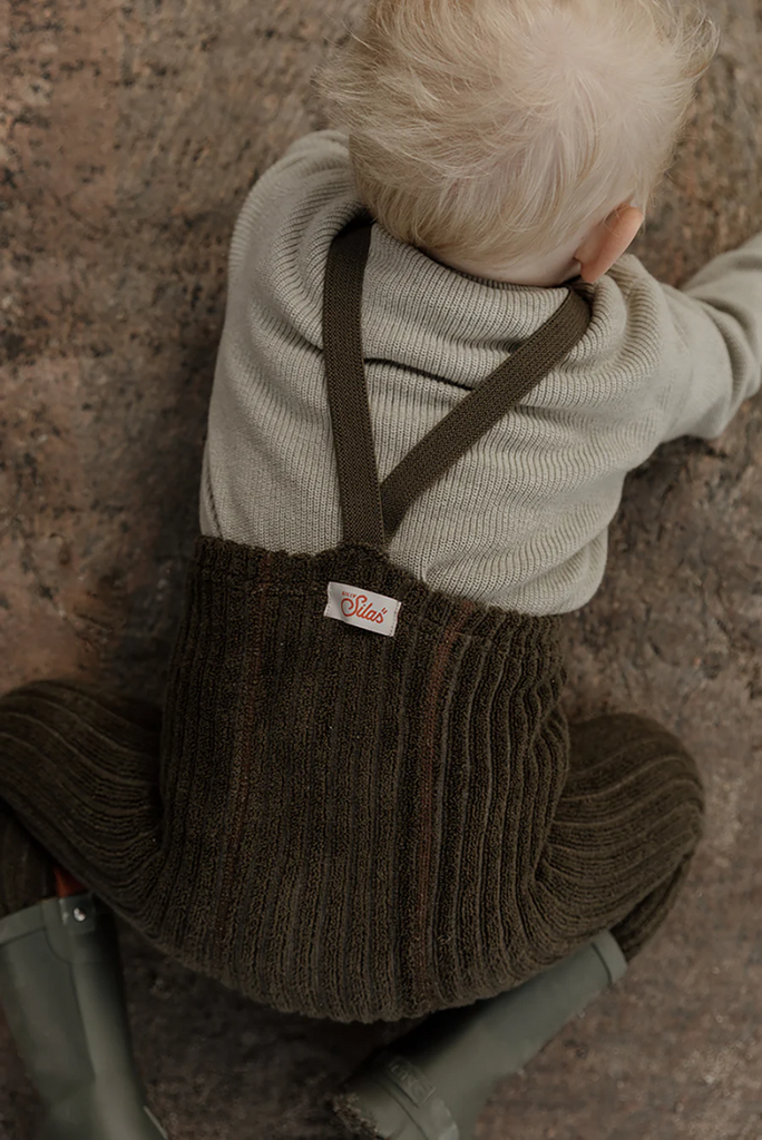 US stockist of Silly Silas' Seaweed Brown Granny Teddy Footless Tights