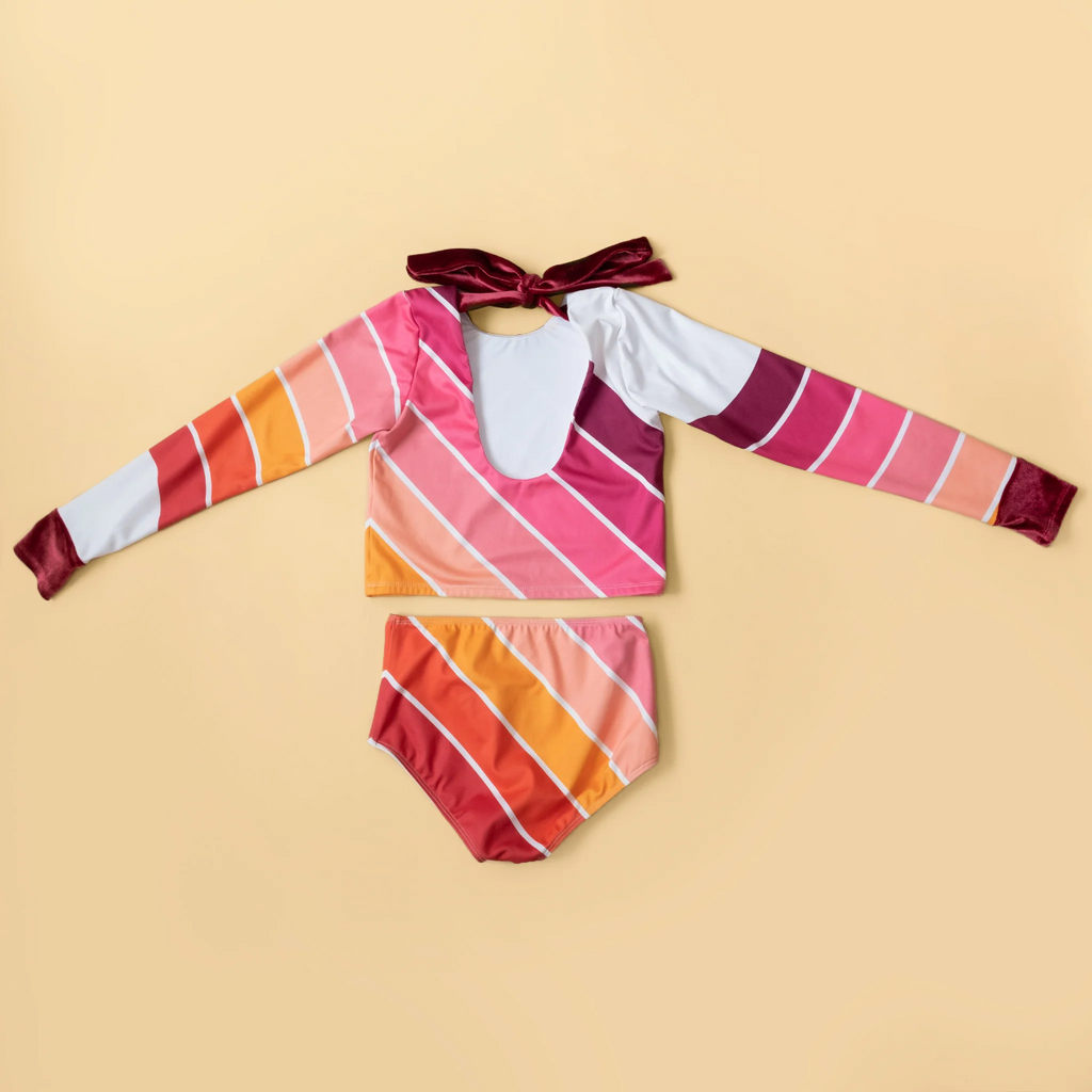 US stockist of Saint Ida's Sunset Beach Rainbow  two piece swimsuit
