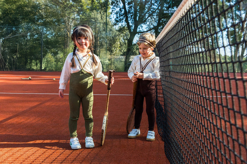 US stockist of Silly Silas' Retro Champs Footless Olive Striped Tights