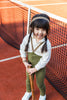 US stockist of Silly Silas' Retro Champs Footless Olive Striped Tights