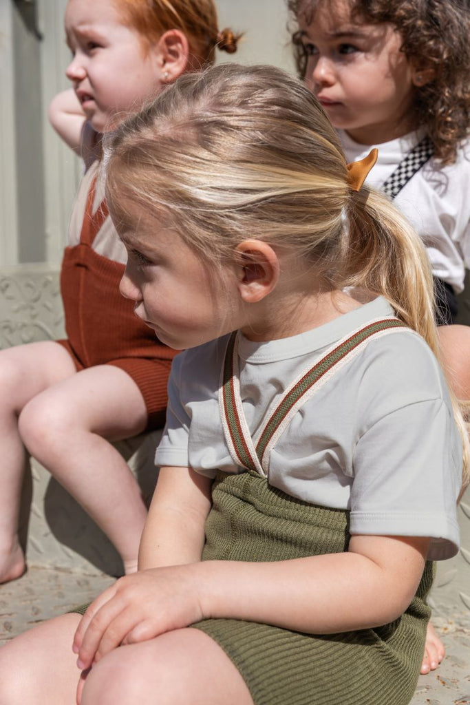 US stockist of Silly Silas' Olive Shorty Tights with Striped Braces