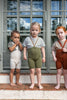 US stockist of Silly Silas' Olive Shorty Tights with Striped Braces