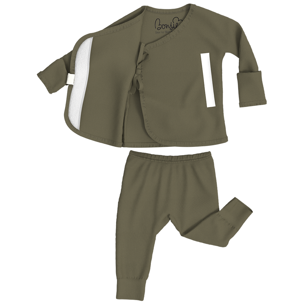 Stockist of Bonsie's two piece set in Oliveyou