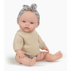 US stockist of Minikane's Cuties Paula cream knit top and brown Liberty ruffle briefs