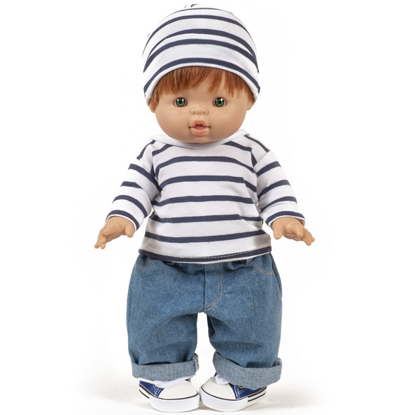 US stockist of Minikane's 3pc Sailor doll set in Navy Striped
