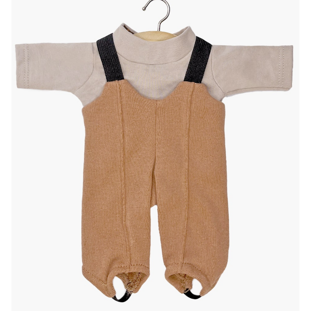 US stockist of Minikane's Popeye 2pc set in Brown Sugar Fleece and linen.
