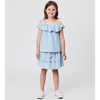 US stockist of Radicool Kids Heart Chambray Ruffle Top