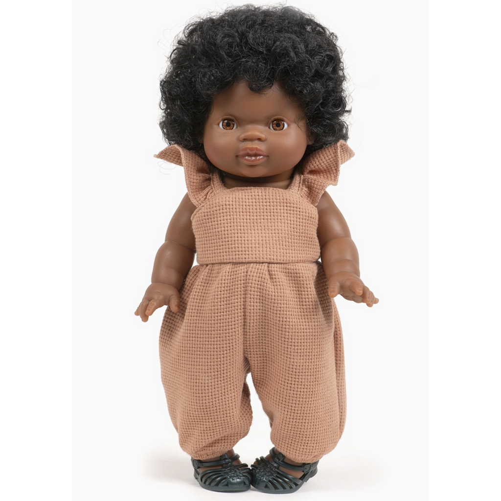 US stockist of Minikane's Claudie Jumpsuit in Brown Sugar Honeycomb
