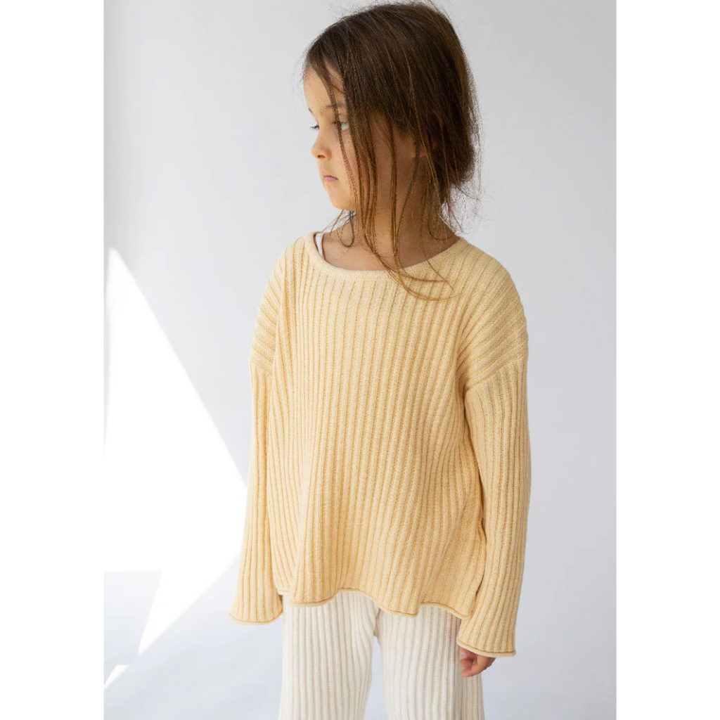 US stockist of Illoura the Label's essential knit sweater - Butter
