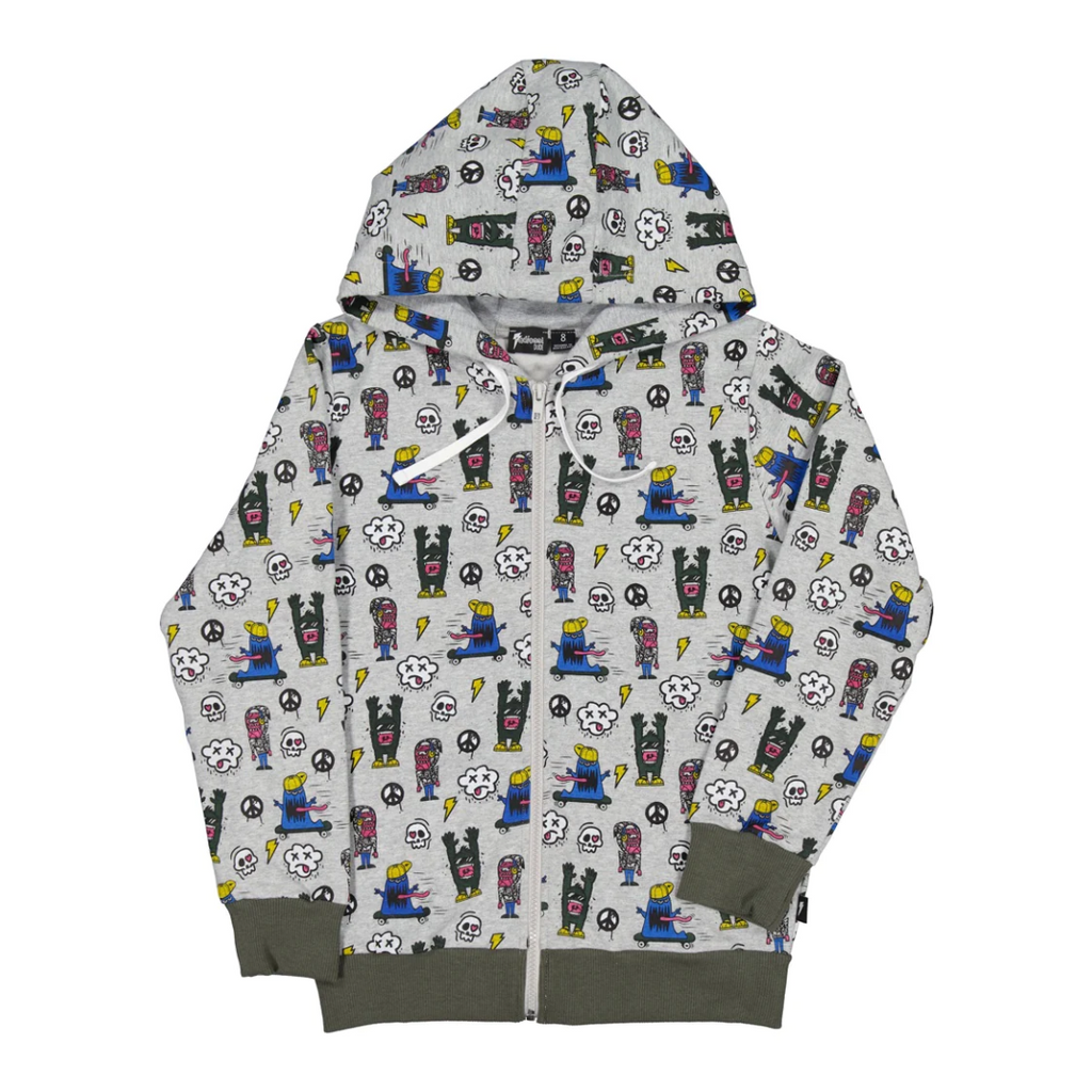 US stockist of Radicool Kids Monsters Zip Hooded Jacket