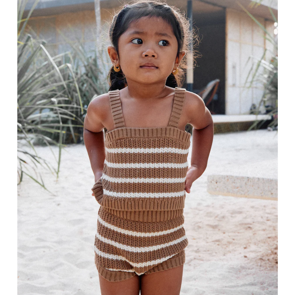 US stockist of Grown Clothing's knitted Cedar cropped top