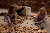 US stockist of Wooden Story's 54pc wooden natural blocks in tray