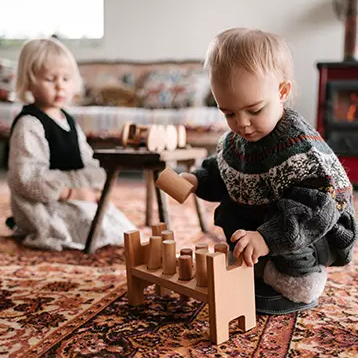 US stockist of Wooden Story's Natural Wooden Pound-A-Peg